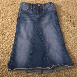Jeans made into skirt